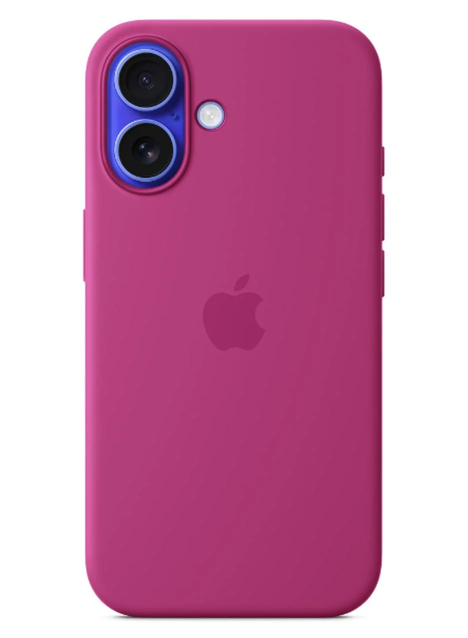 Premium Smart Silicone Protective Case for Smartphone 16 (Fuchsia, 1 Piece) qnbyk