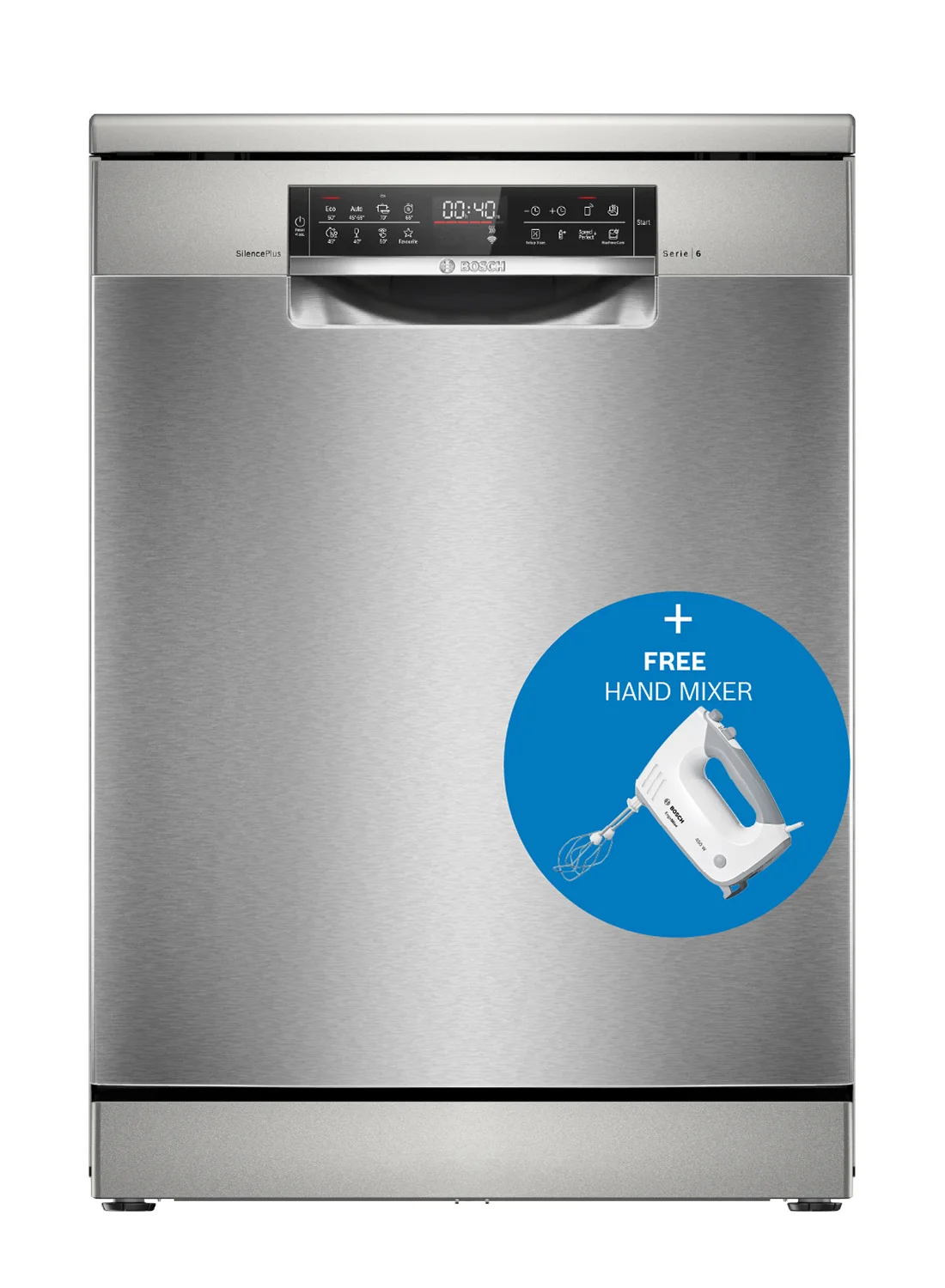 Premium Freestanding Dishwasher (60cm, 13 Place Settings, 8 Programs, Brushed Steel) - Efficient Kitchen Appliance for Modern Homes idfcw