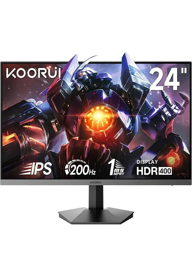 Premium 24-inch FHD IPS Gaming Monitor 200Hz 1ms HDR400 Ultra Slim Frame (Black, 61 cm) f4w9g