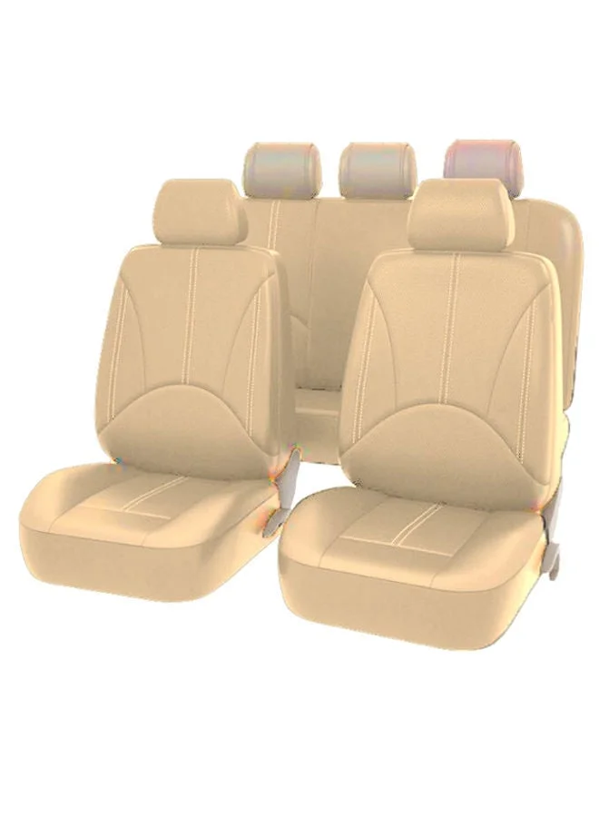 MUNTAQI Universal Car Seat Cover Set (3-Piece, Breathable Fabric, Durable Protection for Front and Rear Seats) dg8ny