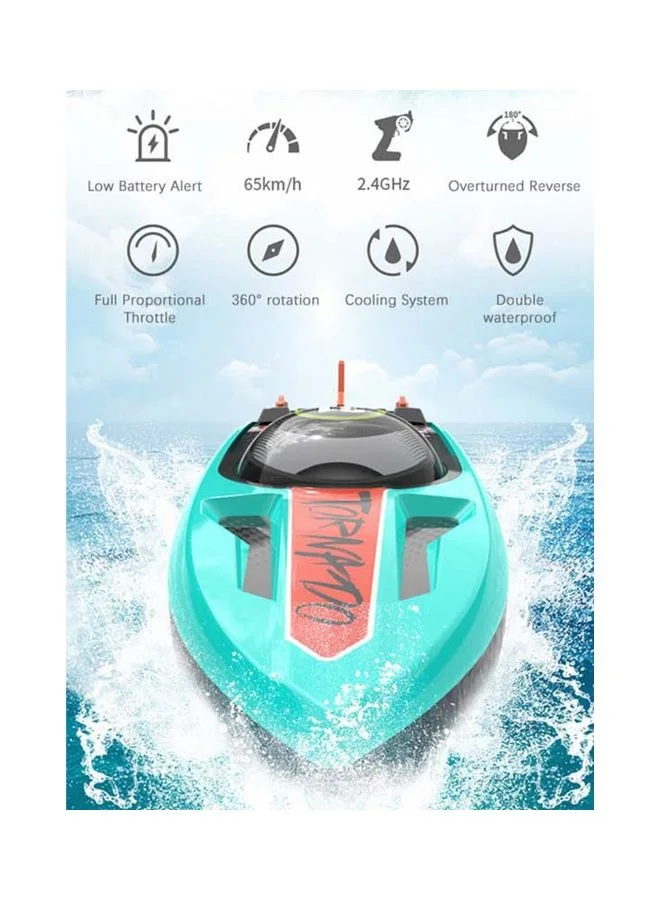 MYTOYS Tornado High Speed RC Boat with Brushless Motor and Self-Cooling System (65 km/h, ABS Plastic) lgl88
