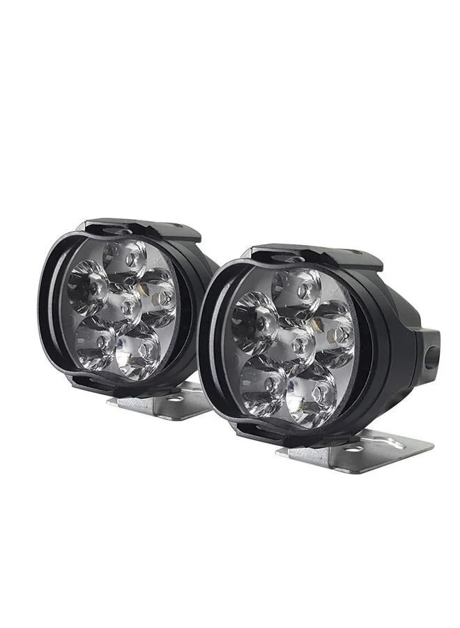 MUNTAQI Motorcycle LED Spotlight Fog Lights (12V, 6-LED, 2-Pack) Universal High-Brightness Auxiliary Headlamp for Off-Road and Touring eql7n