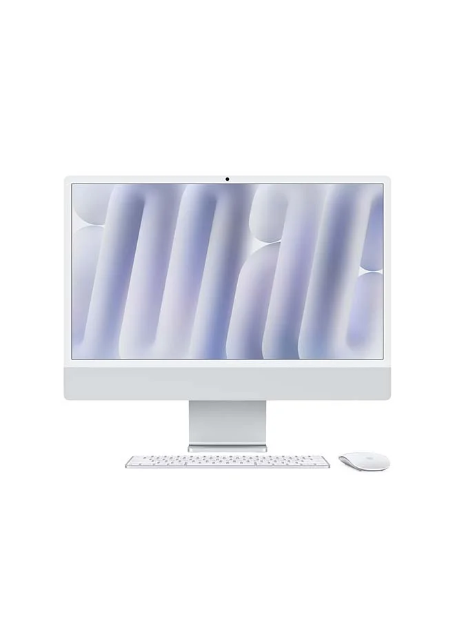 Premium Smart All-in-One Desktop Computer (24 Inch Display, 16GB RAM, 256GB SSD, 10-Core CPU, Silver) 5z5tk