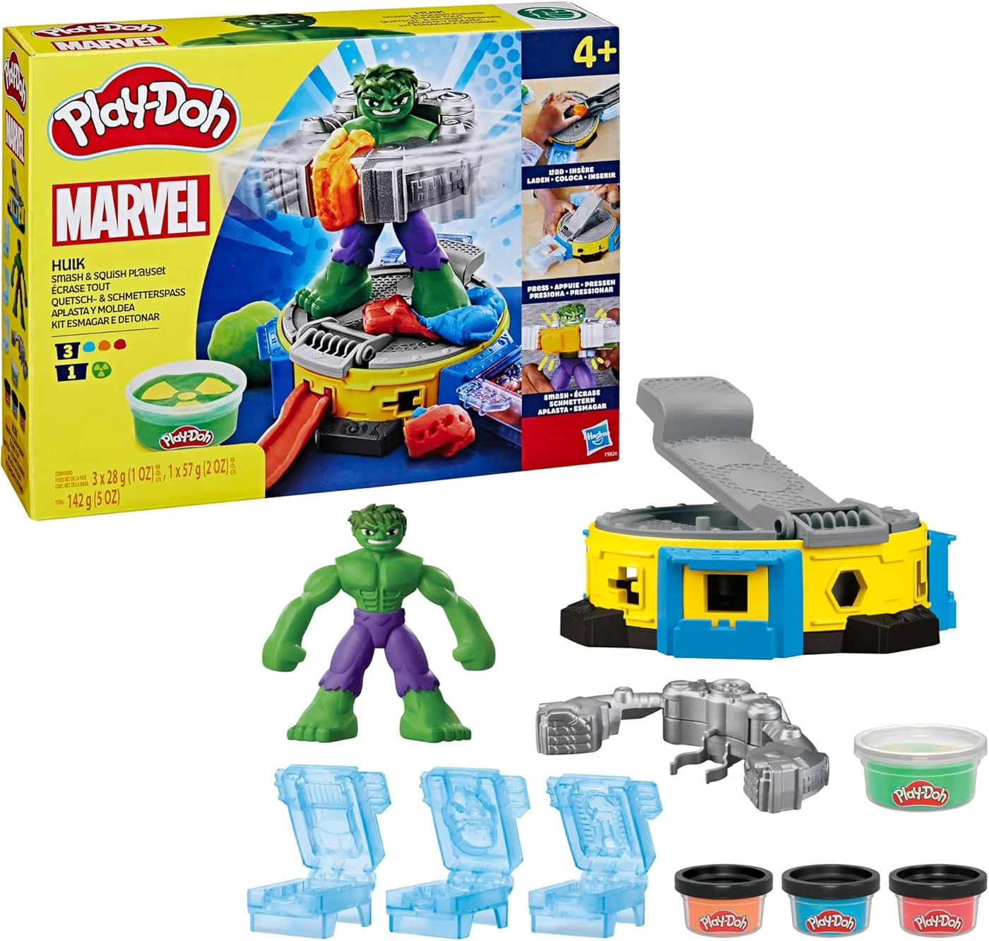 Premium Superhero Smash & Squish Creative Playset with Bendy Action Figure and Modeling Compound Accessories (1 Set) wy444