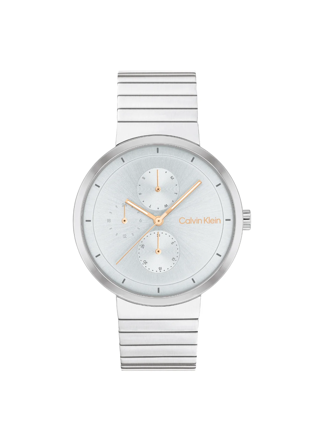 Premium Round Analog Quartz Watch with Ice Blue Case for Women (Stainless Steel, 38mm) 6fbb0