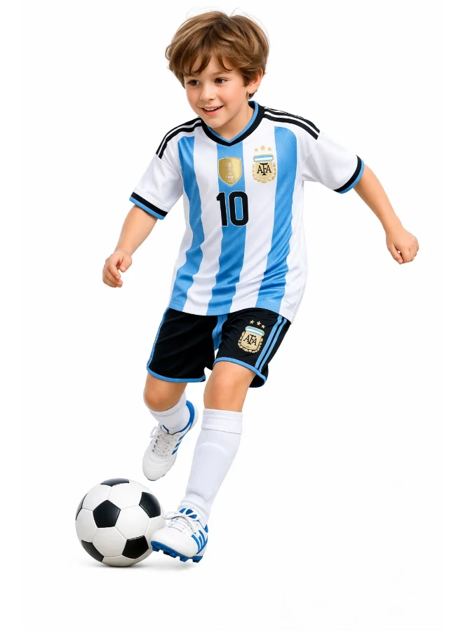 Toyland Kids Football Jersey and Shorts Set (Breathable Sportswear Outfit for Children, Size 10) bw0eh