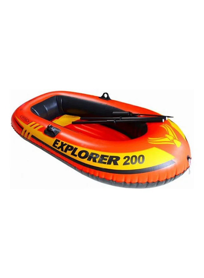 Explorer 200 Inflatable Boat Set Durable PVC Construction (185x94x41cm) x3v44