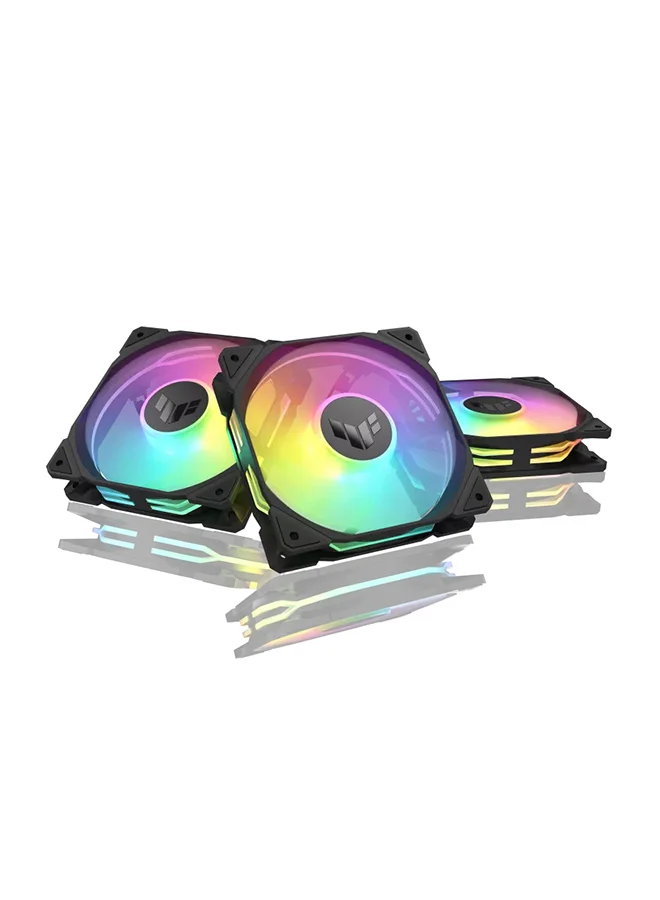 Premium ARGB Reverse Cooling Fan Triple Pack (120mm, Black) High-Efficiency PWM Airflow for PC Gaming Systems yjyyj