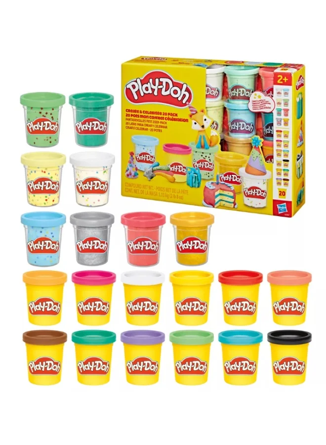 Modeling Compound Craft Set for Kids Creative Play (Assorted Colors, 20 Pack x 56g) 3l911