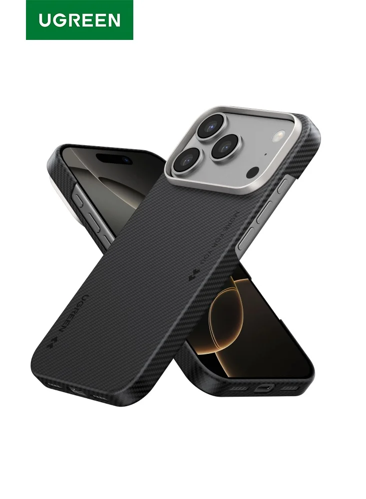 Premium Aramid Fiber Protective Case for Smartphone 17 Pro Max, Slim Woven Texture Cover with Magnetic Attachment (Black) mehv0
