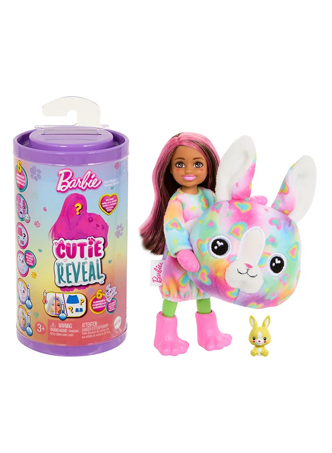 Fashion Doll Cutie Reveal Dream Series Small Doll with Animal Plush Costume and 6 Surprise Accessories (15 cm) pttzc