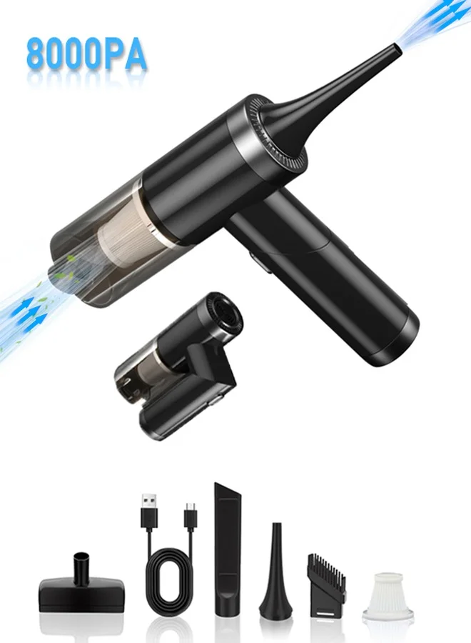 Xoopla 2-in-1 Cordless Air Duster and Mini Vacuum Cleaner (8000Pa, 120W, 4000mAh, Foldable Design for Car and Keyboard) 0q36p