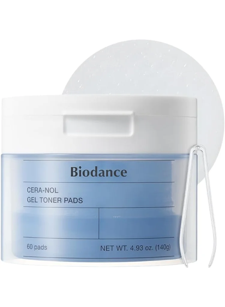 BIODANCE Cera-nol Gel Toner Pads for Hydration and Sensitive Skin Care (70 Pads) mycge