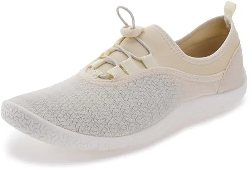 Premium Barefoot Water Shoes for Women Lightweight Quick-Dry Aqua Socks for Swimming Beach and River (Beige, Size 41) l69h2