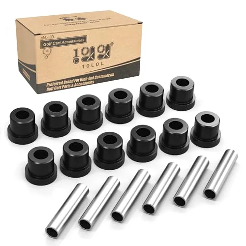 10L0L Golf Cart Leaf Spring Bushing and Shackle Kit for Rear Suspension Maintenance (Compatible with TXT and DS Models) mhdk5