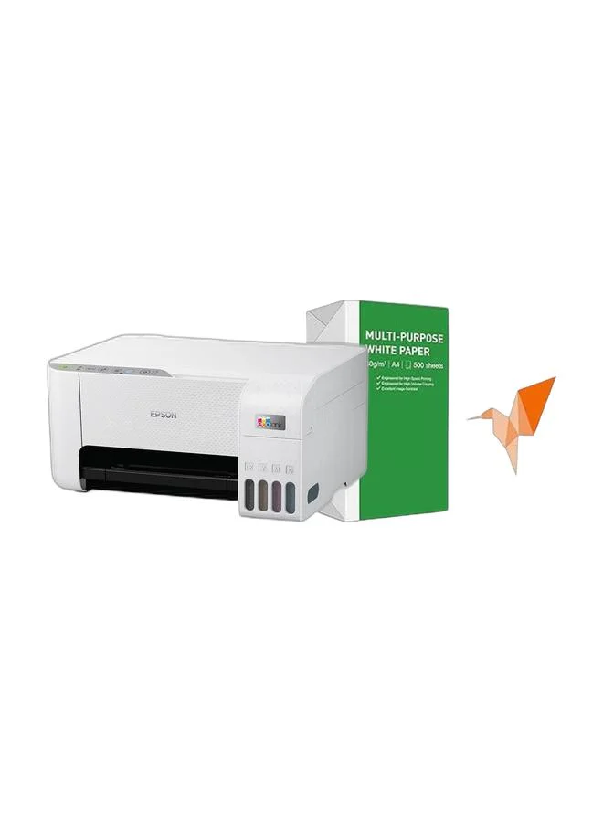 Premium Ink Tank Printer 3-in-1 Wireless Colour A4 Multifunction Device with Smart App Connectivity (White, 1 Pack) ojlqa