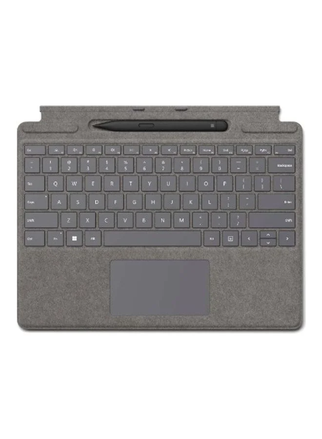 Professional Arabic Signature Keyboard Cover for Tablet Platinum (Wireless, Compatible with 8/9 Series) anfsc