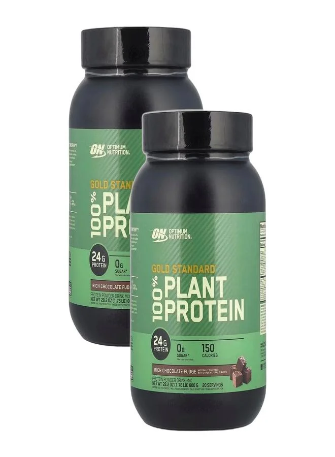 Optimum Nutrition Gold Standard Plant Protein Powder Chocolate Fudge (800g) yqi8y
