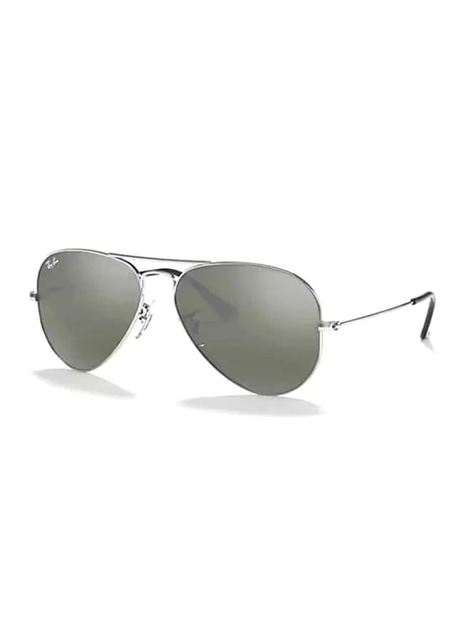 Premium Aviator Sunglasses Classic Metal Frame UV Protection (Silver, 58 mm) 1omb0