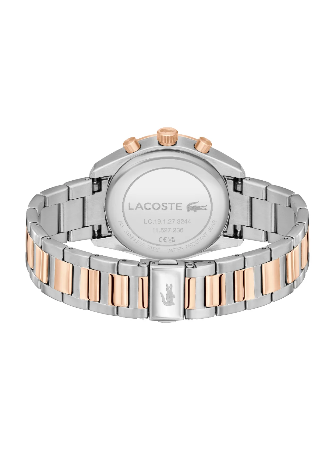 Premium Chronograph Watch for Men Two-Tone Stainless Steel Bracelet (44 mm) ub8i4