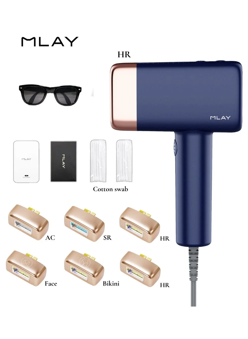 MLAY T14 IPL Hair Removal Device with Ice Cooling Technology (500,000 Flashes, Professional Home Use for Face and Body) tos9d