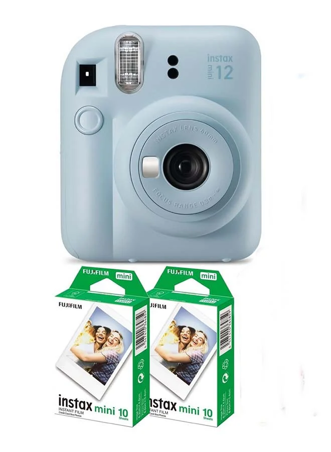 Instant Film Camera Premium Portable Photography Set (Pastel Blue, 20 Film Sheets) izxjh