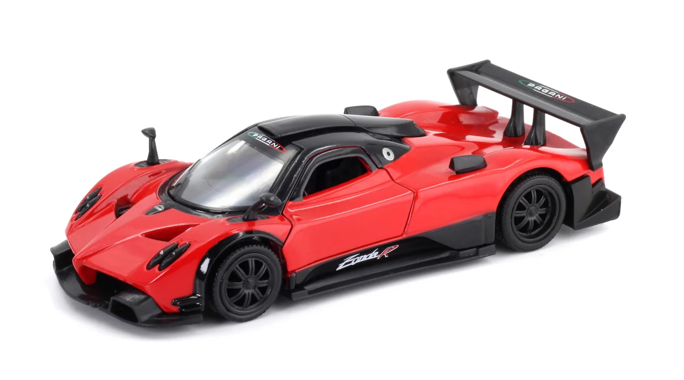 Premium Die-Cast Sports Car Model 1:39 Scale Collectible Vehicle with Pullback Action and Opening Doors (Red, 12.7 cm) wkrkb