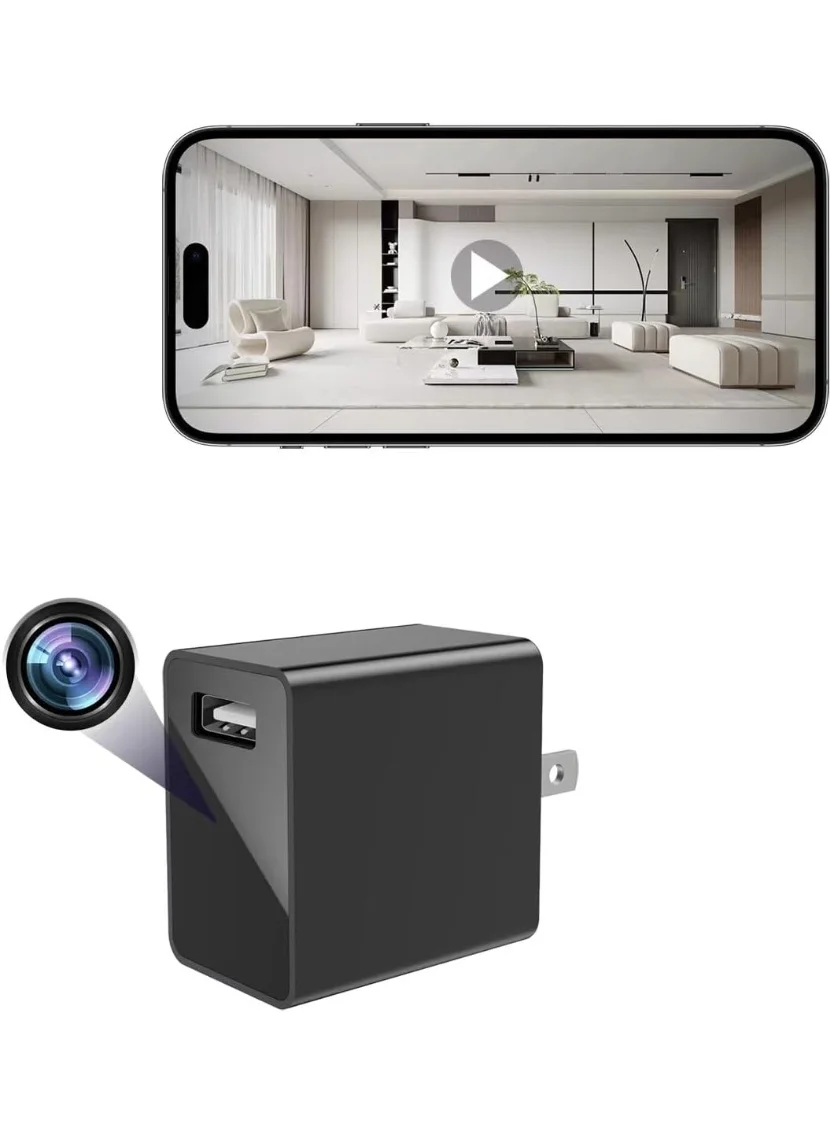 MUNTAQI HD 1080P Mini WiFi Security Camera Wireless Indoor Surveillance Cam with Night Vision and Motion Detection (Black, 4cm) x76ug