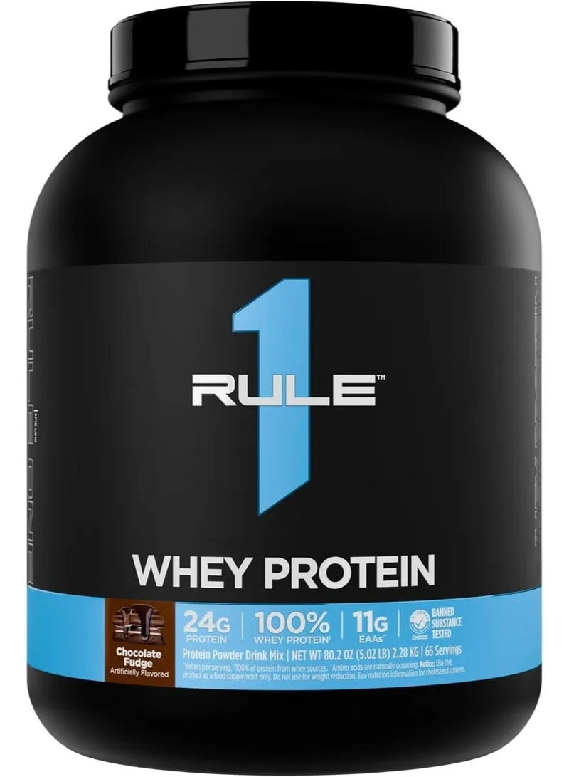 Rule 1 Proteins Whey Blend Protein Powder Chocolate Fudge (2277g) q92yt