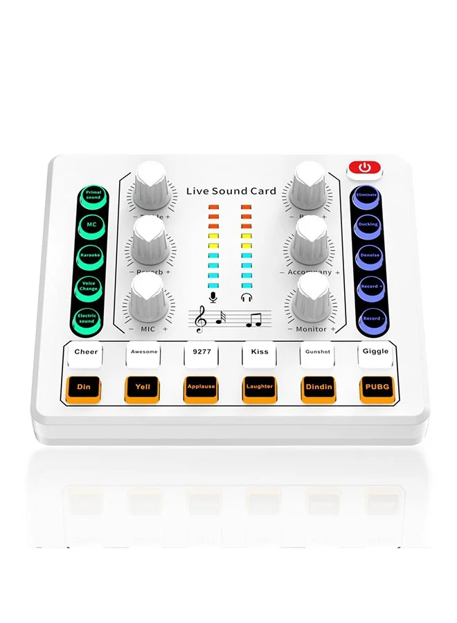 Arabest Mini Audio Mixer Sound Card for PC and Gaming Consoles (Professional Podcast and Karaoke Recording Interface) 0780i