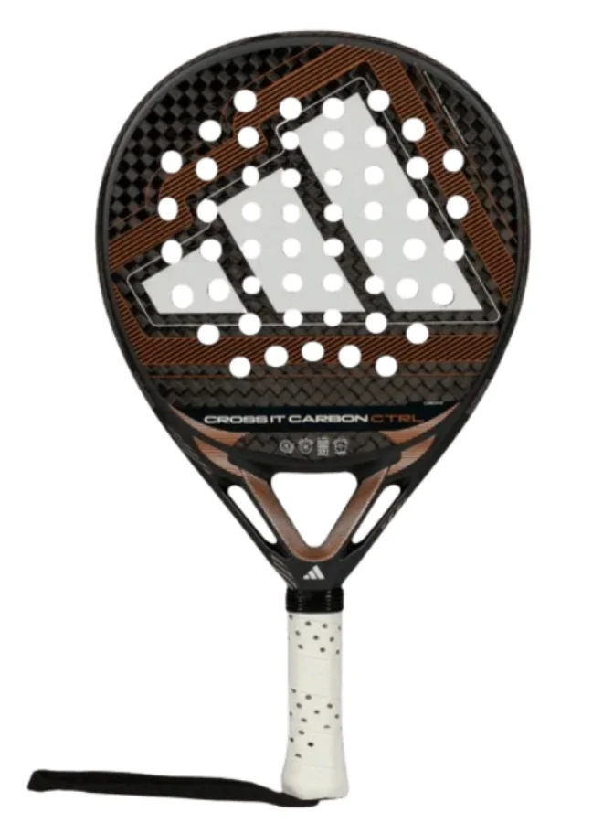 Professional Padel Racket Carbon Fiber Round Shape Control Series (Black, 360g) s49em