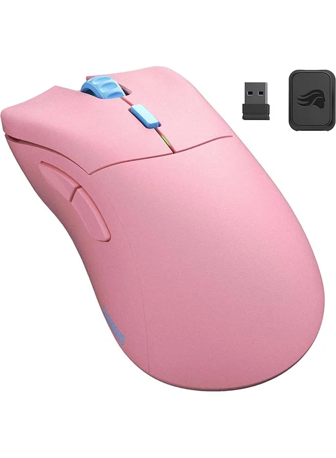 Premium Wireless Gaming Mouse Ultra-Lightweight 58g Ergonomic Design with 19K DPI Sensor and 6 Programmable Buttons (Pink and Blue, 58g) 1ubgp
