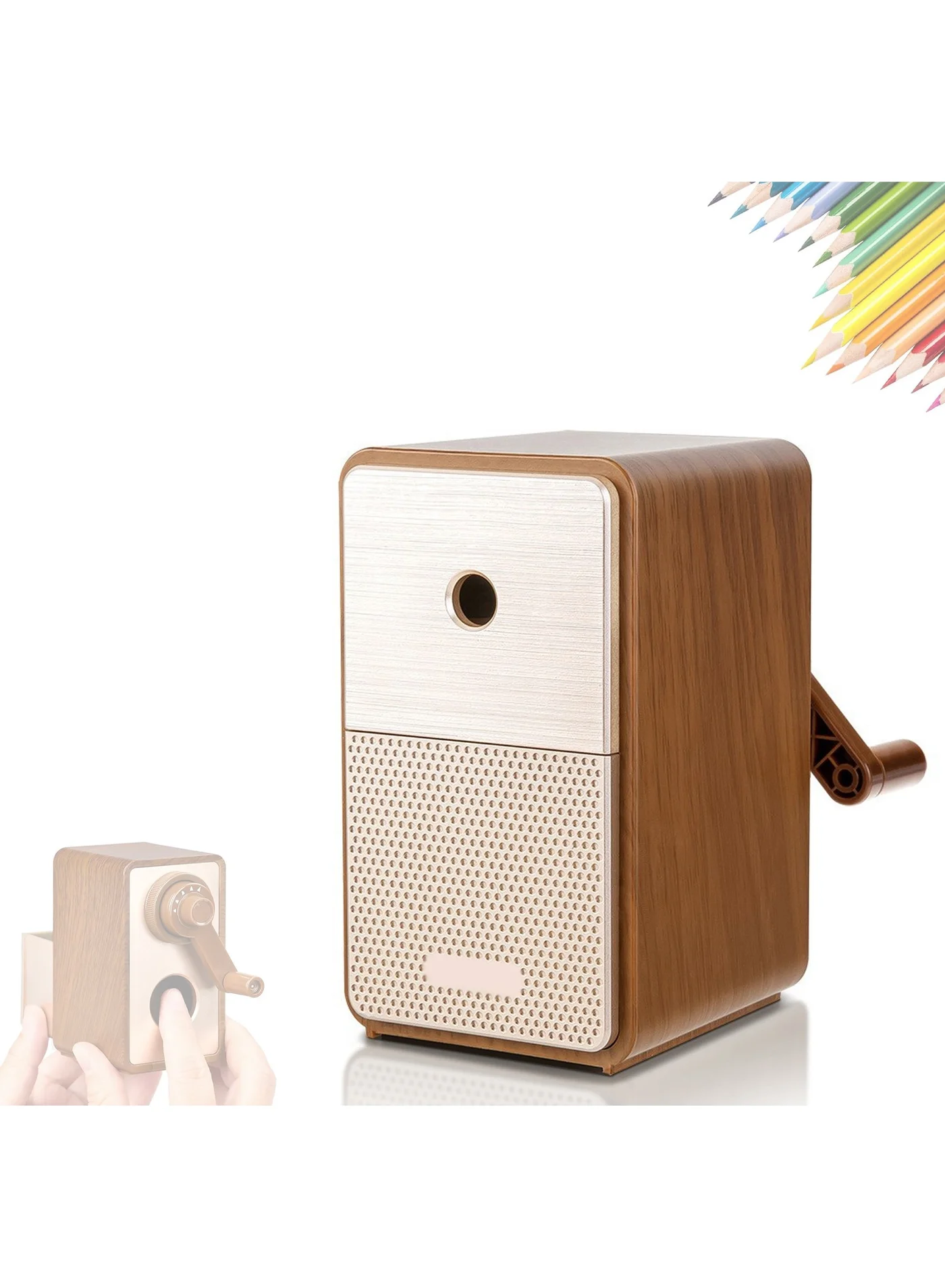 CMGTYYD Manual Pencil Sharpener for Colored Pencils with Auto Stop Function (6.9-8mm, 1 Piece) 43akp