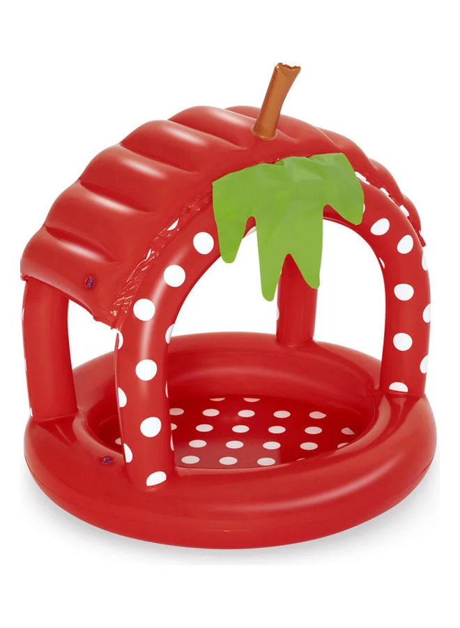 Very Berry Inflatable Baby Pool with UV Protection Sunshade (91x91x91cm) - Premium PVC Kiddie Play Pool for Toddlers gzuew