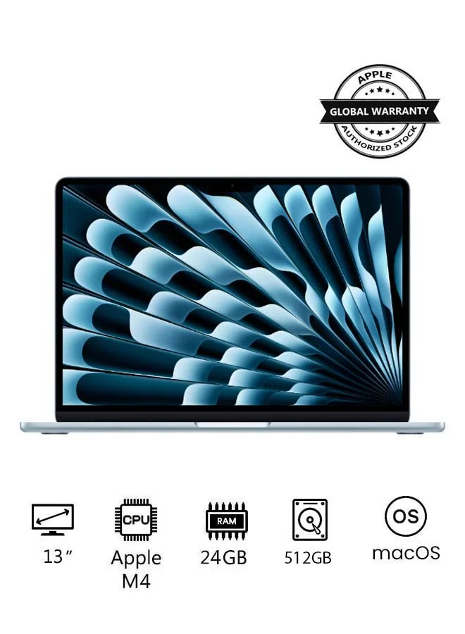 Premium Smart 13-Inch Laptop, High-Performance 10-Core CPU 10-Core GPU, 24GB RAM, 512GB SSD, Professional Portable Computer (Sky Blue, 13-Inch) ijkas