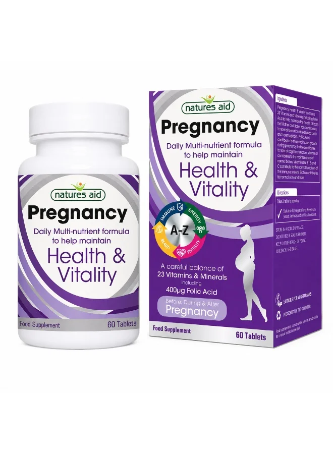 Natures Aid Pregnancy Health and Vitality Supplement (60 Tablets) 3lkj7