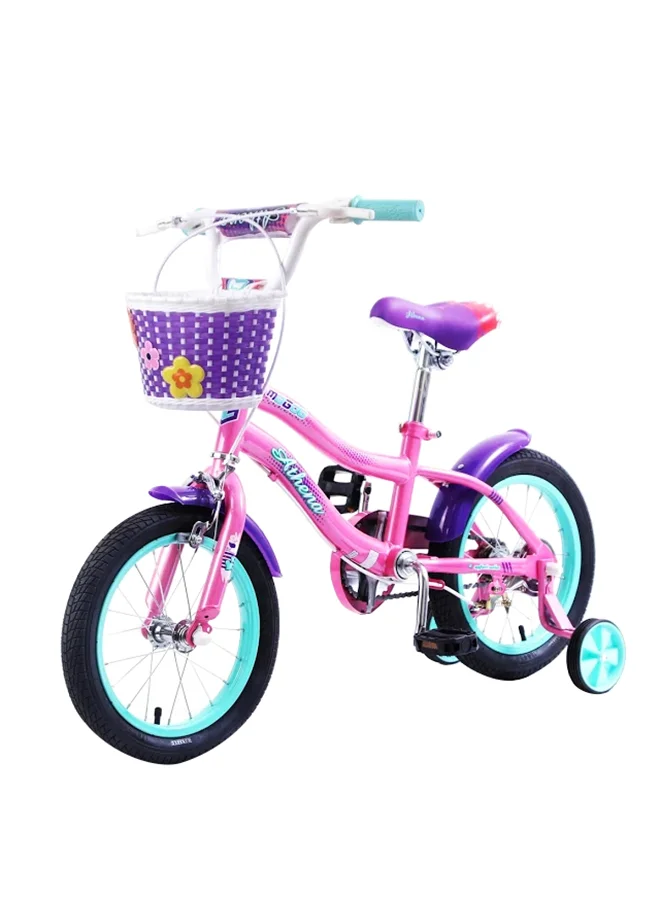 MOGOO Athena Kids Bike 14-Inch Wheel Durable Iron Frame Adjustable Seat (Pink, 14-Inch) g906p