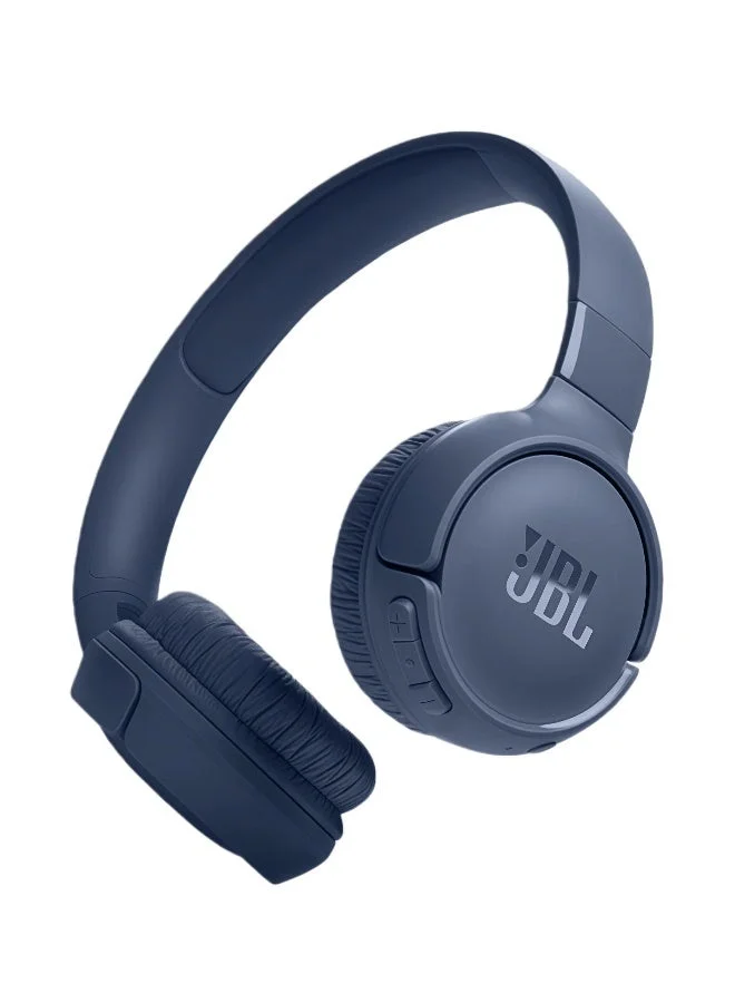Premium Audio Wireless On-Ear Headphones, Foldable Lightweight Design with Multi-Point Connection and Hands-Free Calling (Blue) 651zi