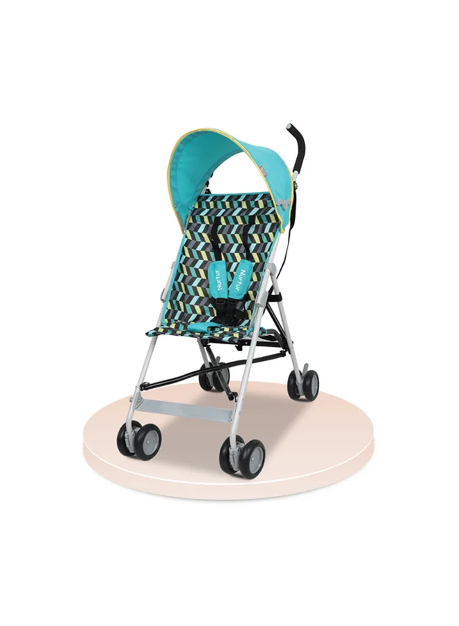 Nurtur Lightweight Compact Stroller with Sun Canopy and Shoulder Strap (Green, 6-36 Months) irgrb