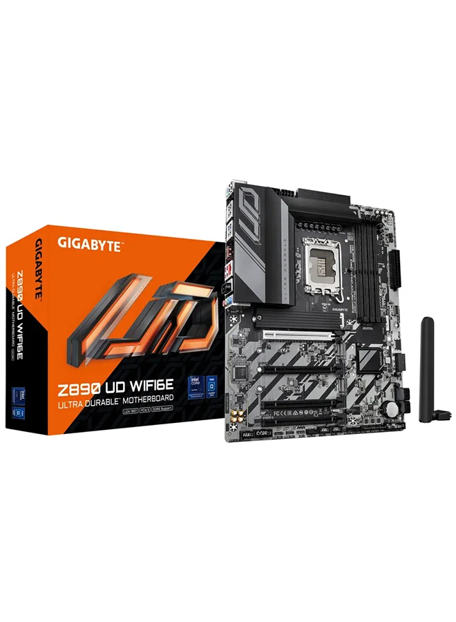Premium Z890 ATX Motherboard LGA 1851 Support DDR5 Memory PCIe 5.0 Wi-Fi 6E USB4 (Black, ATX) 8hbux