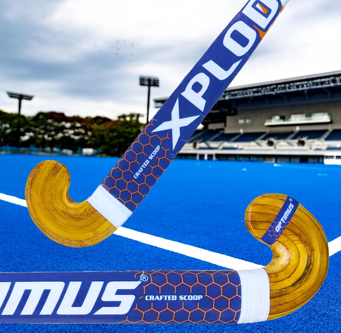 Optimus Xplod Senior Hockey Stick Premium Fiberglass with Laminated Head (37 Inch) kvyzy