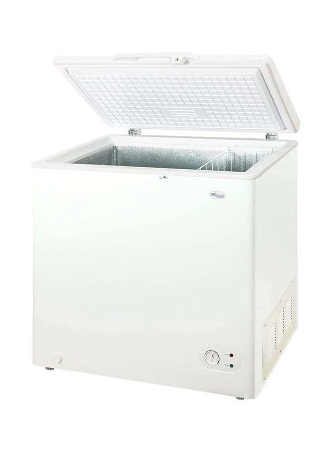 Super General Chest Freezer 200L Compact Deep Freezer with Storage Basket and Security Lock (White, 82.2 x 56.5 x 83.5 cm) jugop