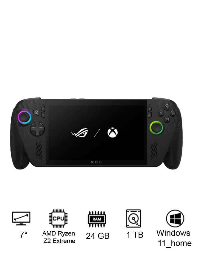 Premium Handheld Gaming Console 7-Inch Full HD 120Hz Display 24GB RAM 1TB SSD Windows 11 (Black) imsco