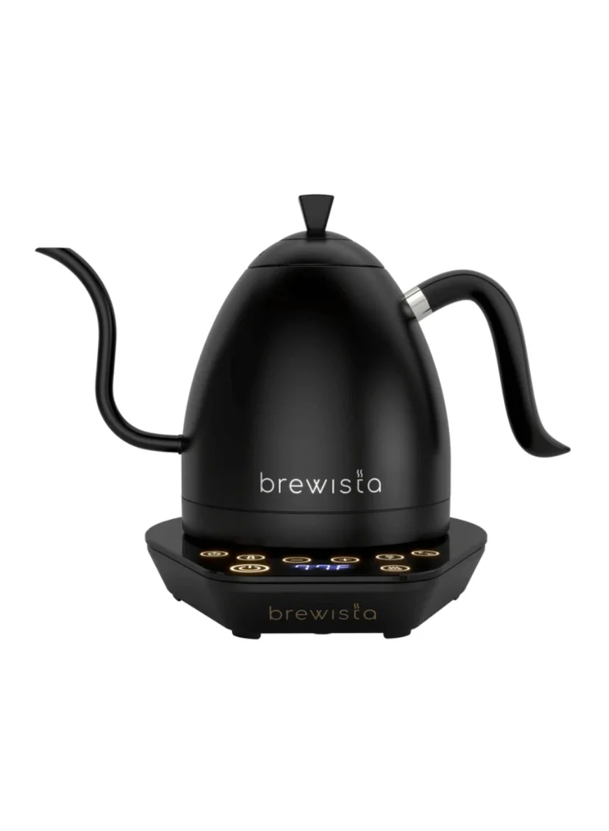 Artisan Electric Gooseneck Coffee Kettle with Precision Temperature Control and Digital Display (Black, 1L) hboym