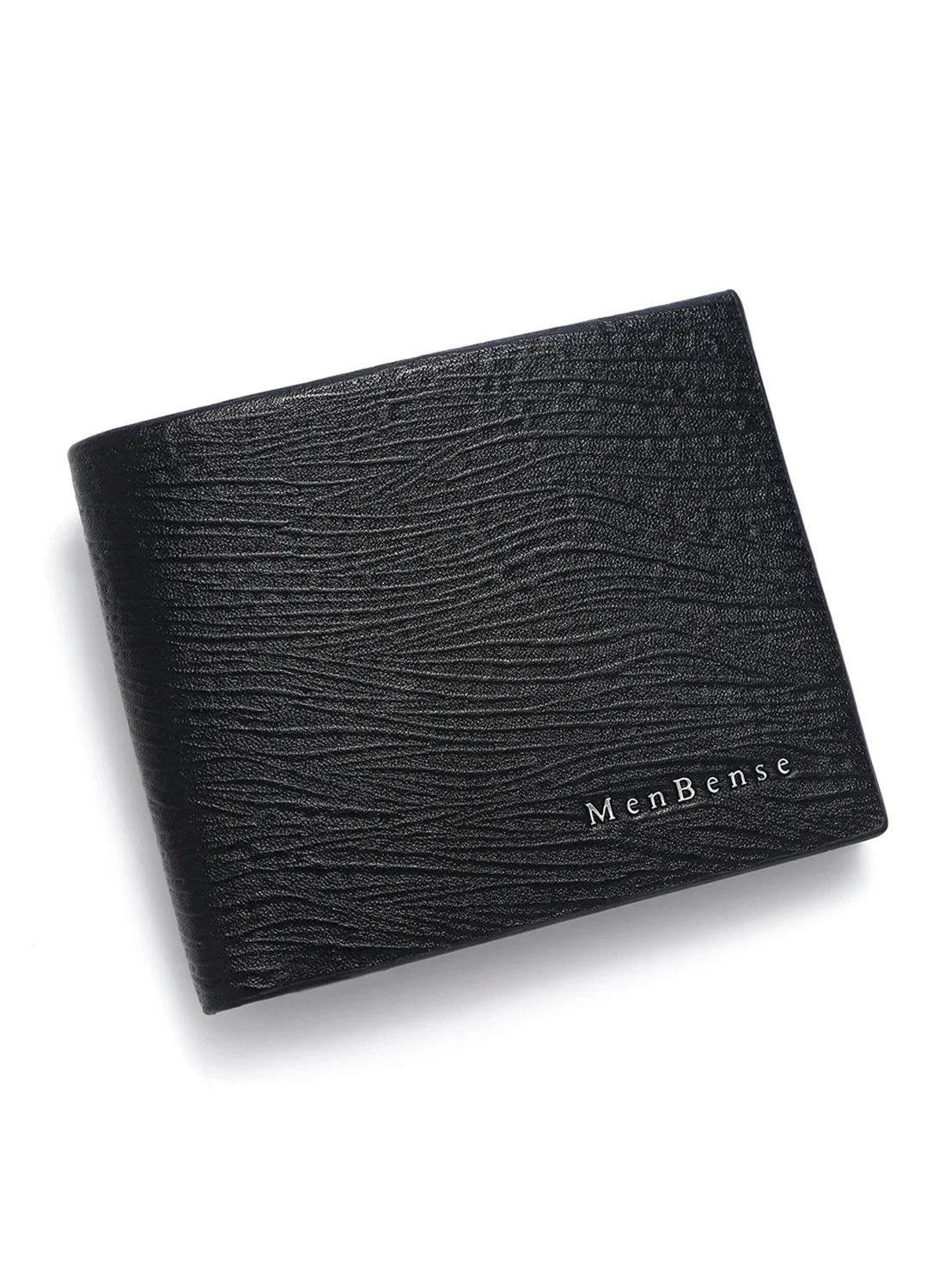 MenBense Premium Leather Wallet for Men (Black, Slim Bifold) tmfty