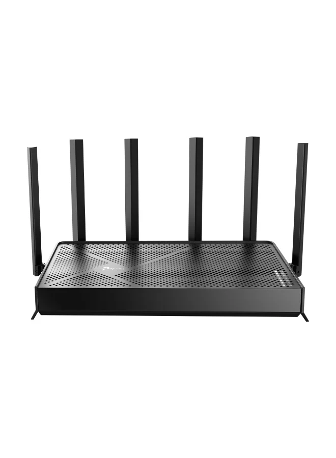 Premium Dual-Band Wi-Fi 7 Router BE6500 6.5Gbps High-Speed Wireless Internet System with 6 Antennas and 2.5Gbps Port (Black) e2zqp