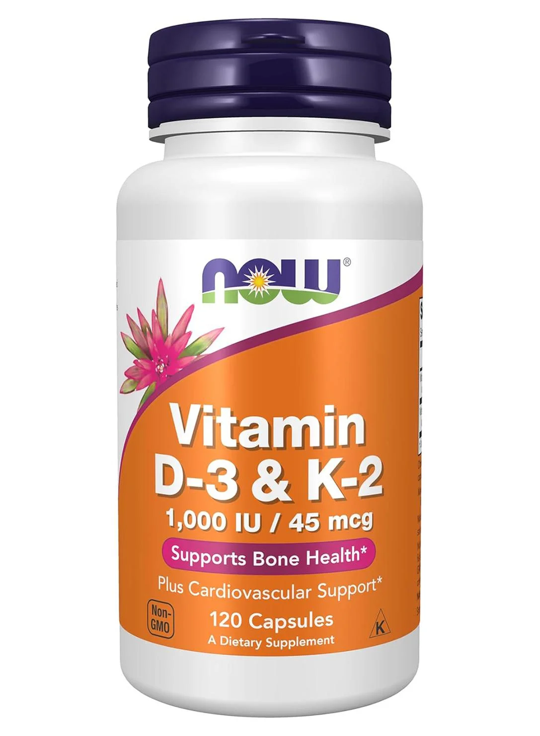 Premium Vitamin D3 and K2 Supplement (1000 IU / 45 mcg) 120 Capsules for Bone and Immune Support ap2x0