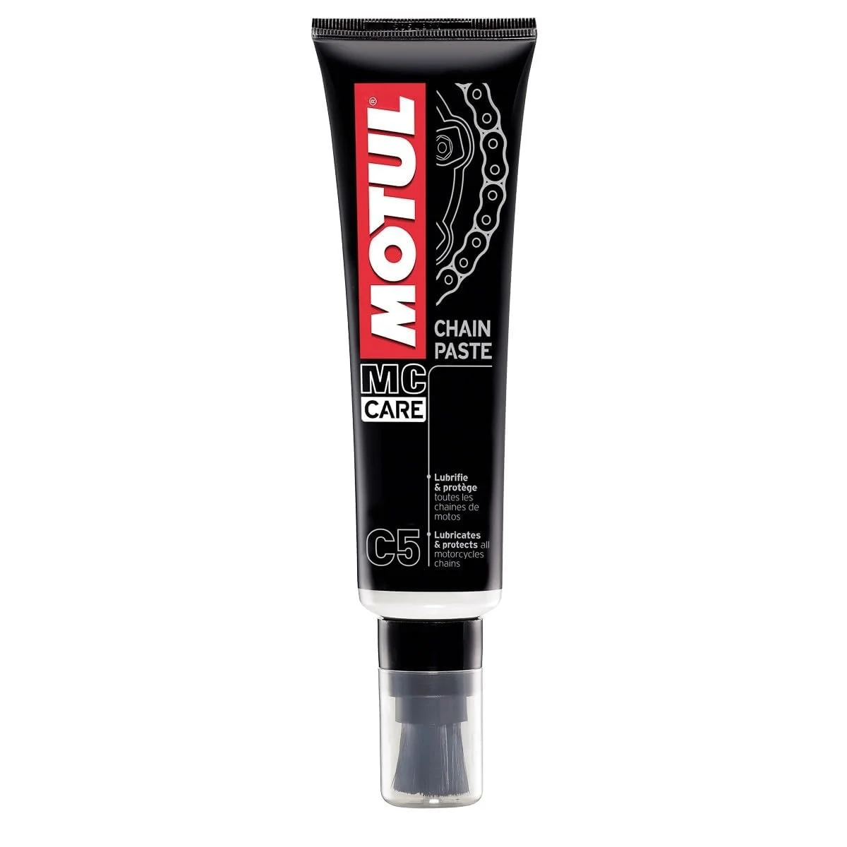 Premium Motorcycle Chain Paste Lubricant with Integrated Brush Applicator (150 mL) azvuh
