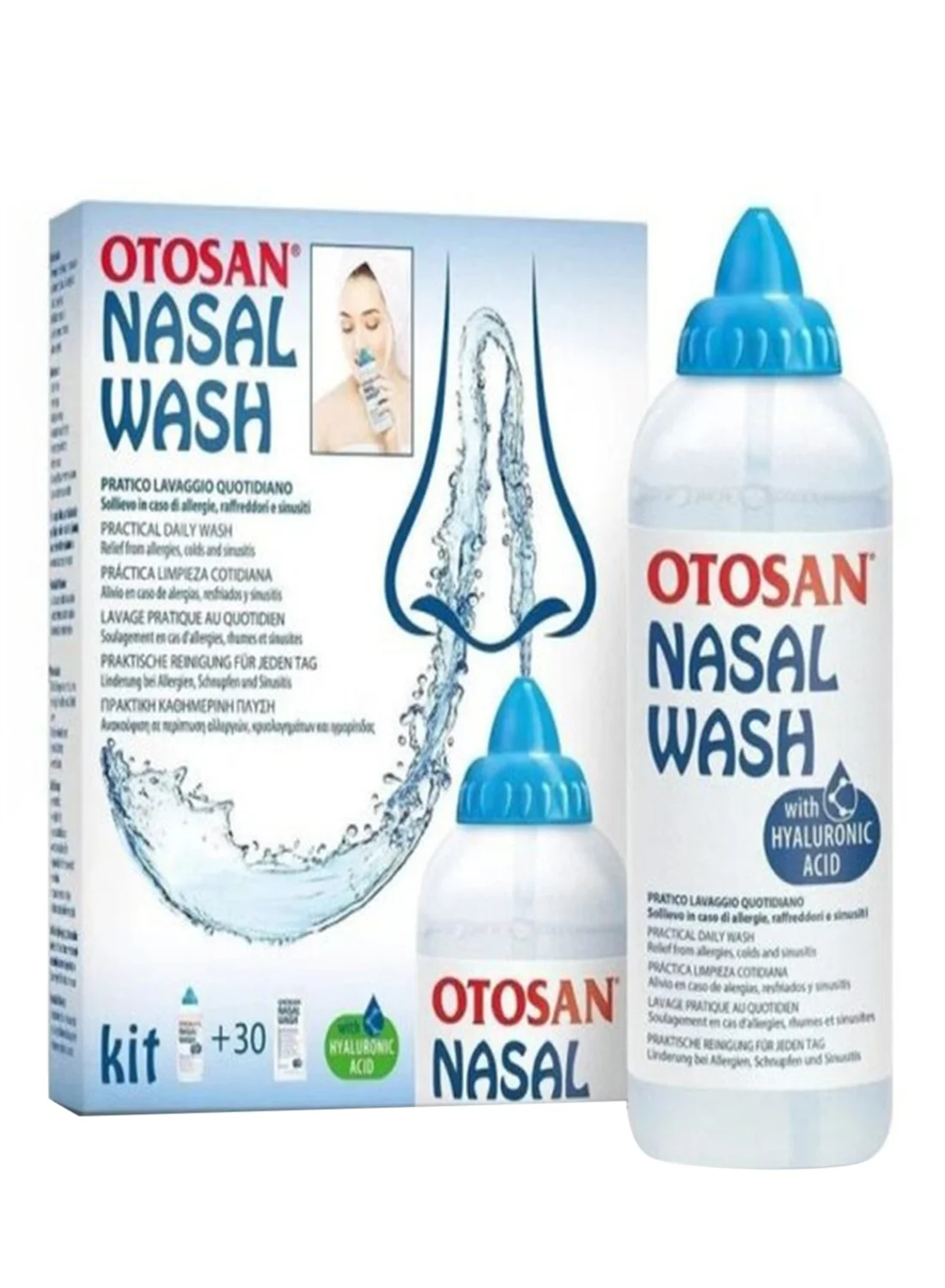 Otosan Nasal Wash System with 30 Sachets for Sinus Relief and Daily Hygiene (30 Pack) asyje