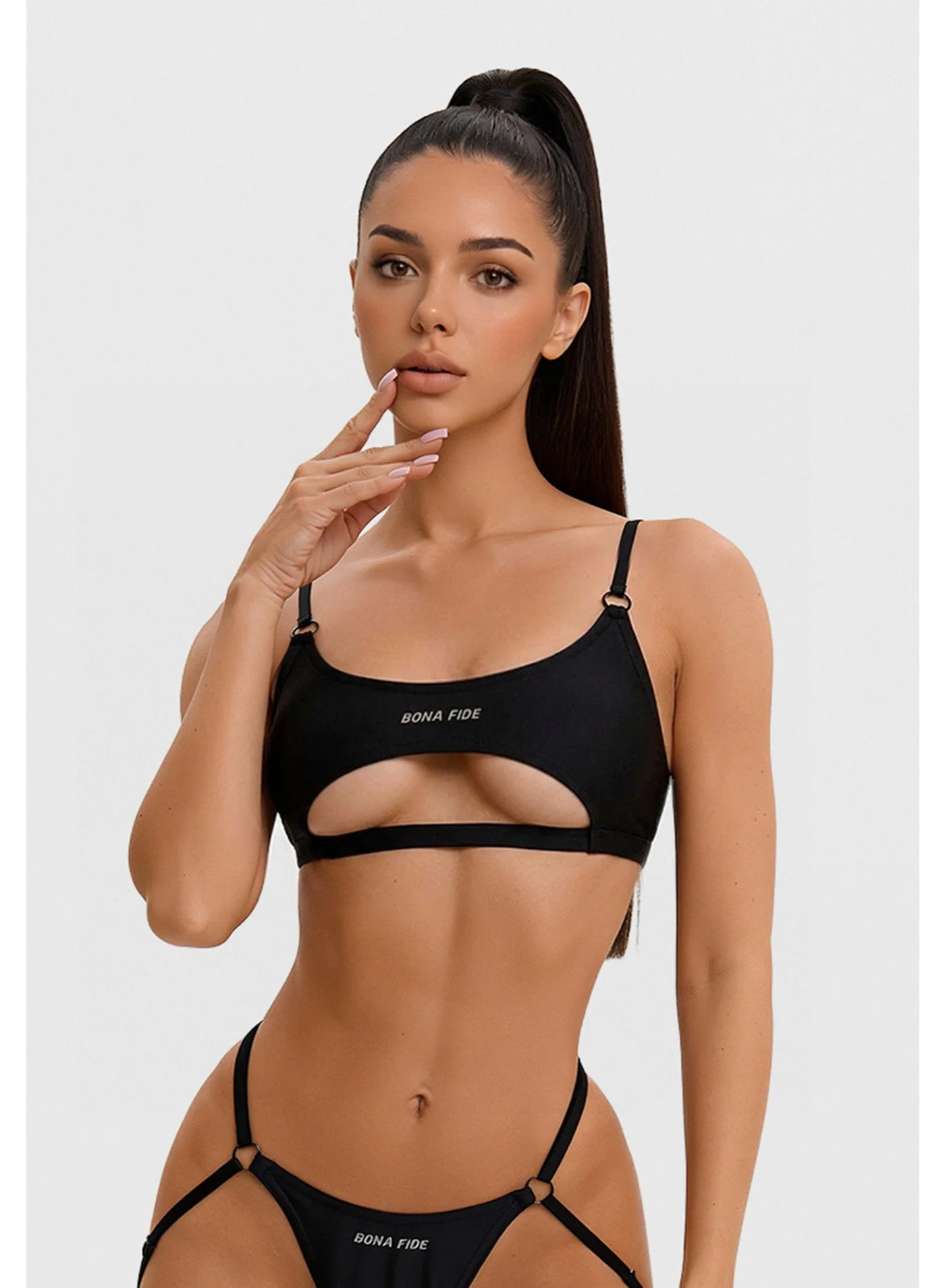 Premium Halter Triangle Bikini Set Two-Piece Swimsuit for Women (Solid, Medium) ukwsd